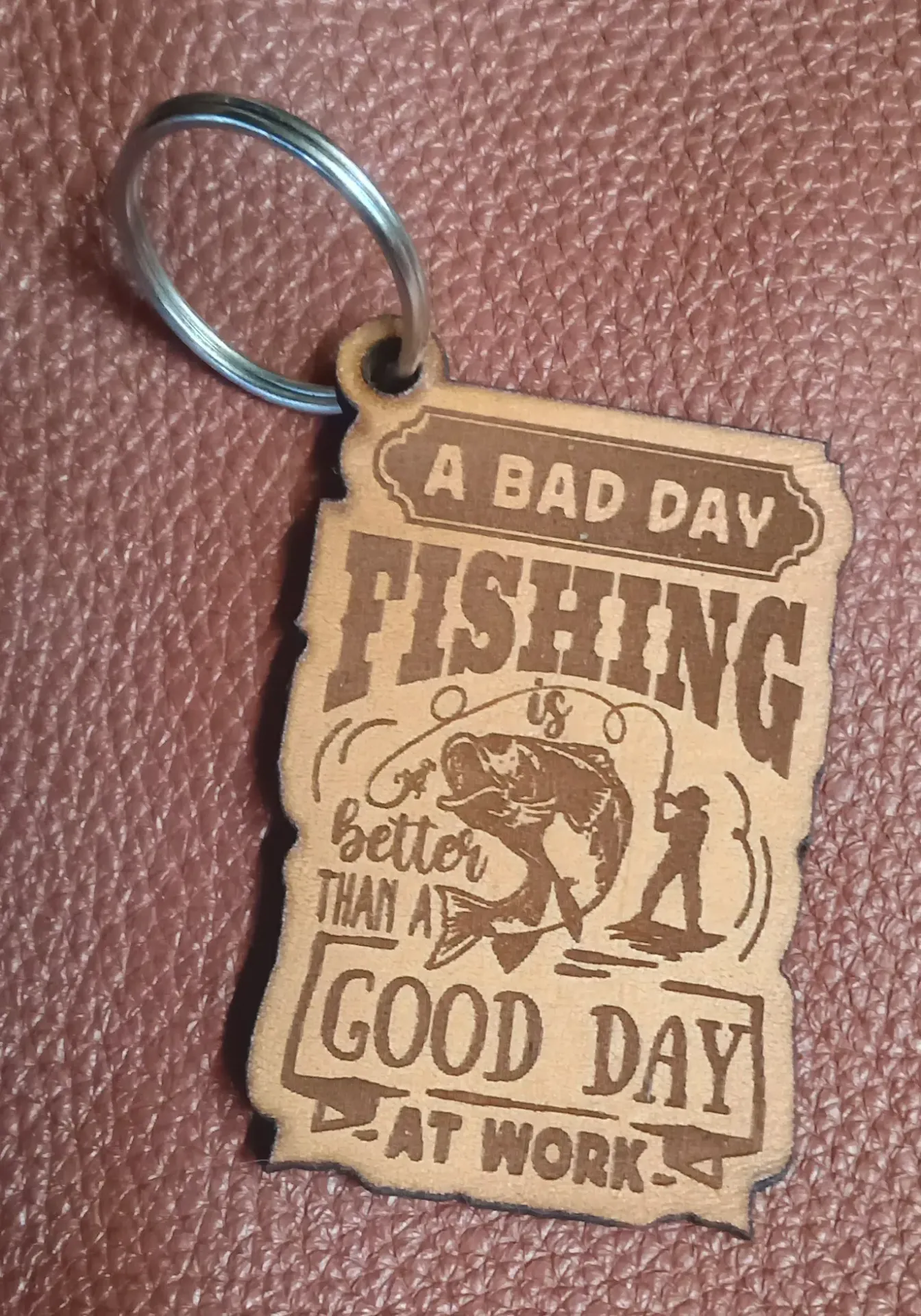 A Bad Day Fishing Keychain